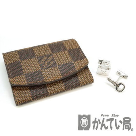 Louis Vuitton Zippy Coin Damier Ebene Brown Studs Pink Zip - Picture 1 of 9